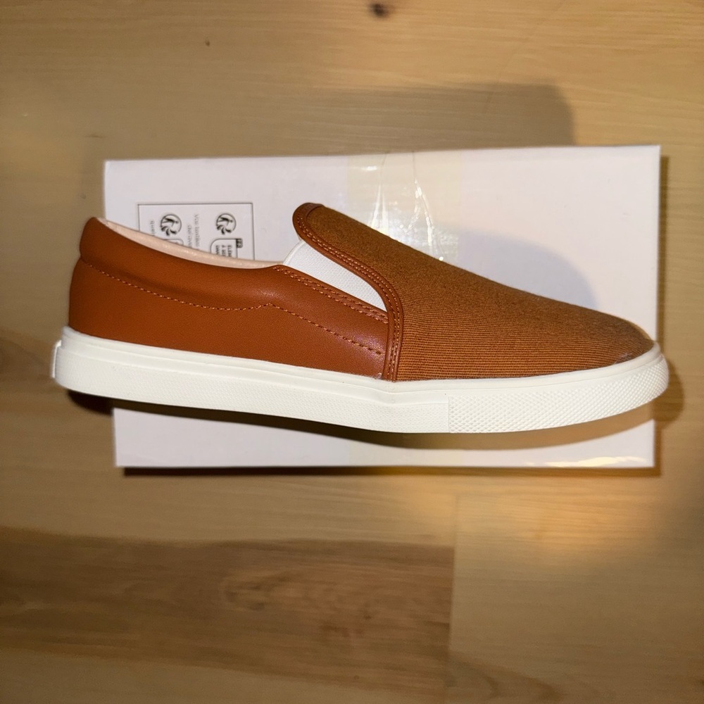 Kids Brown Slip-On Shoes